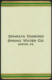 Vintage playing card EPHRATA DIAMOND SPRING WATER CO from Akron Pennsylvania