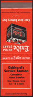 Vintage matchbook cover EXIDE battery pictured Gebhards Station New Vienna Iowa