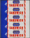 Vintage bread wrapper FAIR MAID SANDWICH 1956 Fehr Houston Texas new old stock