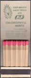 Vintage full matchbook F & F CHLORROPHYLL MINTS 10 cents candy mint roll pictured