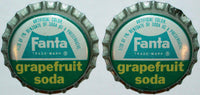 Soda pop bottle caps FANTA GRAPEFRUIT by COCA COLA Lot of 2 cork new old stock