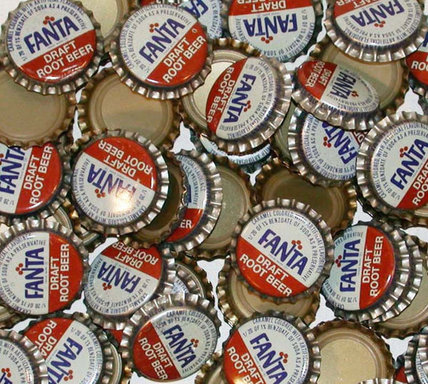 Soda pop bottle caps Lot of 12 FANTA ROOT BEER by Coca Cola unused new old stock