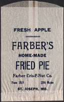 Vintage bag FARBERS FRIED PIE Fresh Apple St Joseph Missouri new old stock excellent++