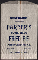 Vintage bag FARBERS FRIED PIE Raspberry St Joseph Missouri new old stock excellent++