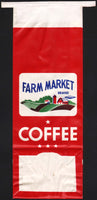 Vintage bag FARM MARKET COFFEE farm pictured Cedar Rapids Iowa 1lb unused n-mint