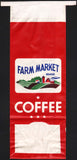 Vintage bag FARM MARKET COFFEE farm pictured Cedar Rapids Iowa 1lb unused n-mint