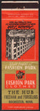 Vintage matchbook cover FASHION PARK CLOTHES building The Hub Rochester Minnesota