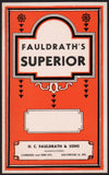 Vintage label FAULDRATHS Superior paint H C Fauldrath and Sons Baltimore MD