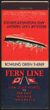 Vintage matchbook cover FERN LINE ship pictured USA Gulf Ports Far East 21 stick