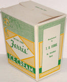 Vintage box FERRIS ICE CREAM North Vassalboro Maine unused new old stock n-mint