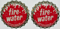 Soda pop bottle caps FIREWATER Lot of 2 with flames cork unused new old stock