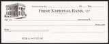 Vintage bank check FIRST NATIONAL BANK Greenville Illinois bank pictured n-mint