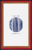Vintage playing card FIRST NATIONAL BANK maroon border Since 1886 Kansas City MO
