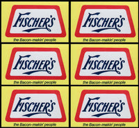 Vintage package inserts FISCHERS the Bacon makin people Lot of 6 unused n-mint+