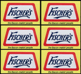 Vintage package inserts FISCHERS the Bacon makin people Lot of 6 unused n-mint+