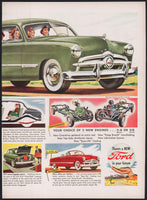 Vintage magazine ad FORDS OUT FRONT with The Car of the Year from 1948 2 page