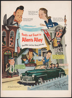 Vintage magazine ad FORDS OUT FRONT 1948 picturing Fred Allens Alley Siebel art