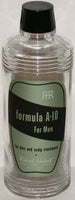 Vintage glass bottle FORMULA A-10 FOR MEN Richard Hudnut New York with cap n-mint