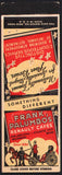 Vintage matchbook cover FRANK PALUMBOS CAFES Atlantic City Miami salesman sample
