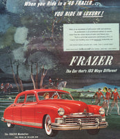 Vintage magazine ad FRAZER 1949 Kaiser Frazer automobile Ride in Luxury