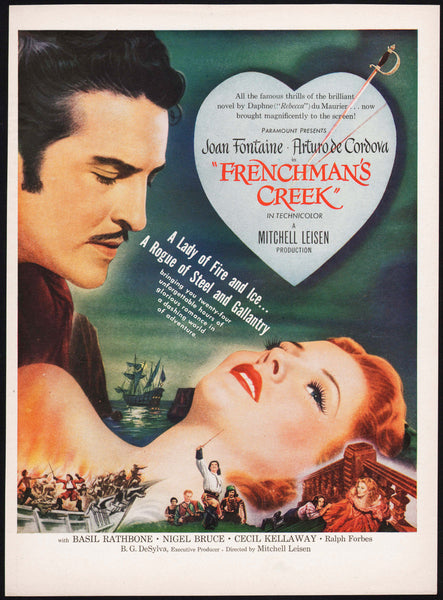 Vintage magazine ad FRENCHMANS CREEK movie 1945 Joan Fontaine Arturo De Cordova