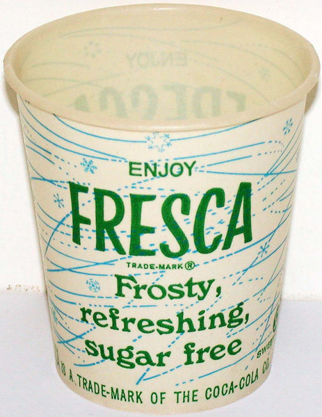 Vintage paper cup FRESCA by Coca Cola 4oz Free Sample new old stock n-mint+ condition