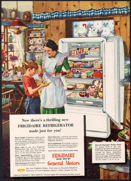 Vintage magazine ad FRIGIDAIRE REFRIGERATOR by General Motors Albert Dorne art