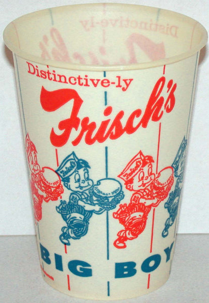 Vintage paper cup FRISCHS BIG BOY with boy pictured 1965 unused new old stock n-mint+