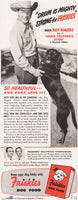 Vintage magazine ad FRISKIES DOG FOOD Carnation from 1948 Roy Rogers pictured