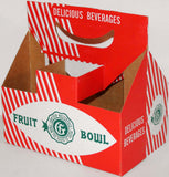 Vintage soda pop bottle carton FRUIT BOWL The House of Green new old stock n-mint