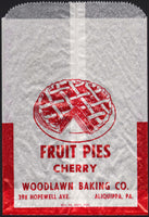 Vintage bag FRUIT PIES CHERRY pie pictured Woodlawn Baking Aliquippa PA n-mint