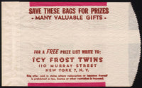 Vintage bag FUDGI FROST TWINS elves pictured 1947 Ice Cream Novelties NYC n-mint