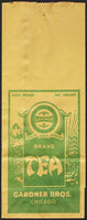 Vintage bag GARDNER BRAND TEA Gardner Bros Chicago unused new old stock n-mint