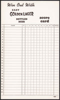 Vintage score card GAST GOLDEN LAGER beer St Louis MO unused new old stock n-mint