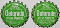 Soda pop bottle caps GATORADE CITRUS Lot of 2 plastic lined new old stock