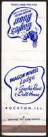 Vintage matchbook cover GAYLES ROOST Wagon Wheel chicken pictured Rockton Illinois