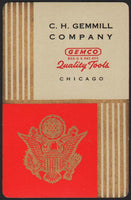 Vintage playing card GEMCO QUALITY TOOLS C H Gemmill Company US Seal pictured Chicago