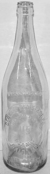 Vintage soda pop bottle GENERAL BEVERAGE Health Dept embossed 24oz Baltimore MD