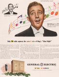 Vintage magazine ad GENERAL ELECTRIC 1944 Radio Bing Crosby Here Come the Waves