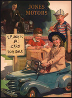 Vintage magazine ad GENERAL MOTORS 1941 two page kids pedal car Chenoweth artwork