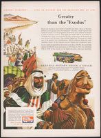 Vintage magazine ad GENERAL MOTORS TRUCK and COACH 1943 picturing the Exodus