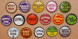 Vintage soda pop bottle caps GENERIC FLAVORS Collection of 33 different unused
