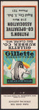 Vintage matchbook cover GILLETTE TIRES polar bear Patrons Co-op Rapid City SD