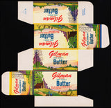 Vintage box GILMAN BUTTER Gilman Creamery Minnesota farm scene unused n-mint