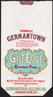 Vintage bag GILT EDGE Enriched Flour marked Sample Germantown Milling Kentucky