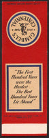Vintage matchbook cover GIMBELS CENTENNIAL 1942 New York City salesman sample