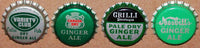 Vintage soda pop bottle caps GINGER ALE FLAVORS Lot of 10 different unused