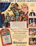 Vintage magazine ad GLENMORE WHISKEY 1941 feudal knights and Colonel pictured