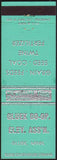 Vintage matchbook cover GLUEK CO OP ELEV Grain Seed Feed Coal Gluek Minnesota