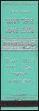 Vintage matchbook cover GLUEK CO OP ELEV Grain Seed Feed Coal Gluek Minnesota